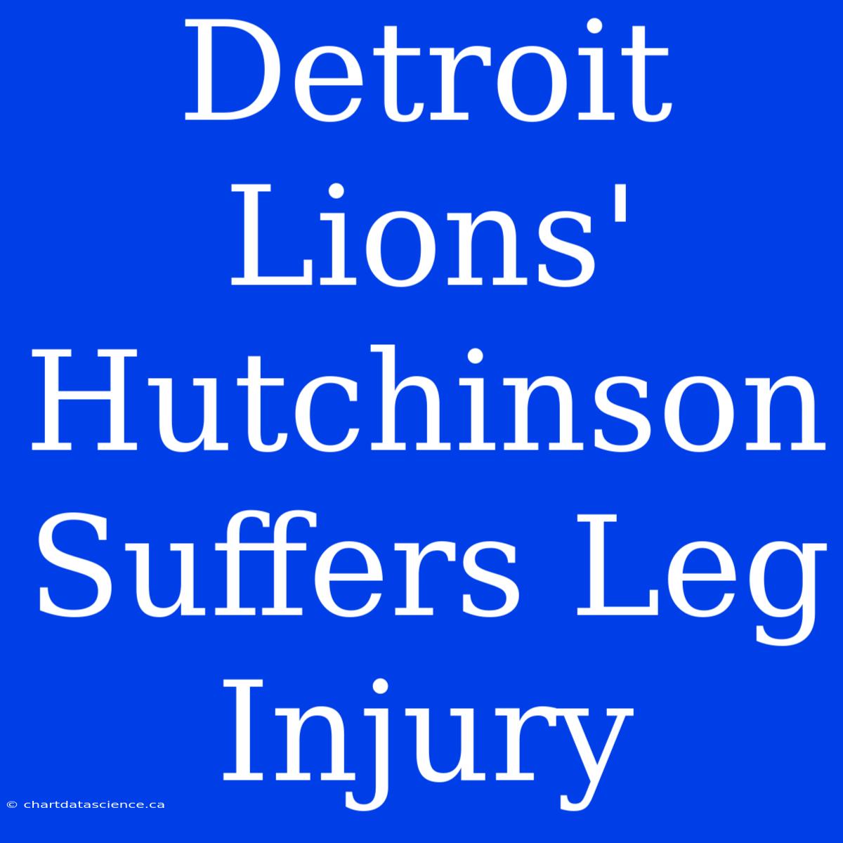 Detroit Lions' Hutchinson Suffers Leg Injury