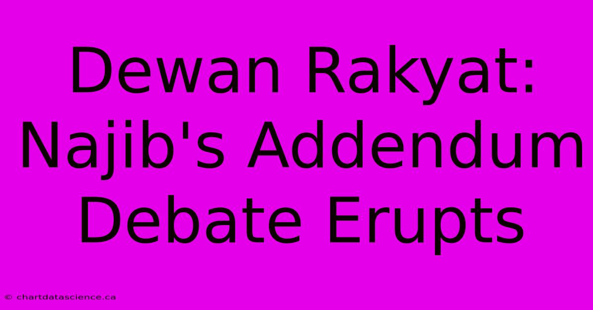 Dewan Rakyat: Najib's Addendum Debate Erupts