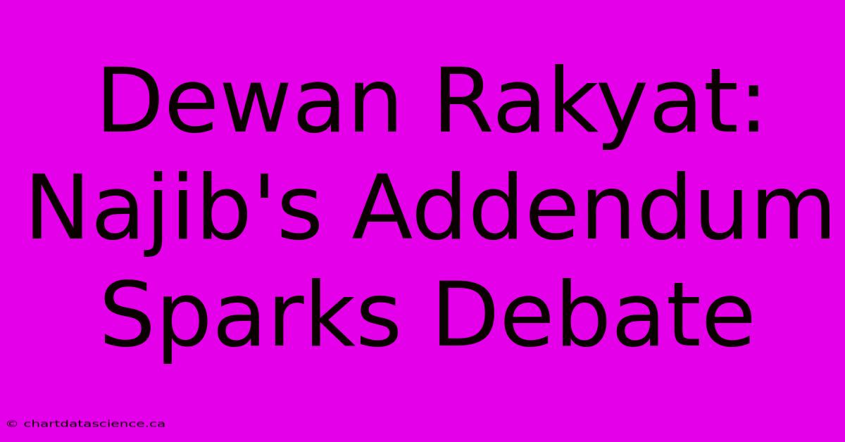 Dewan Rakyat: Najib's Addendum Sparks Debate