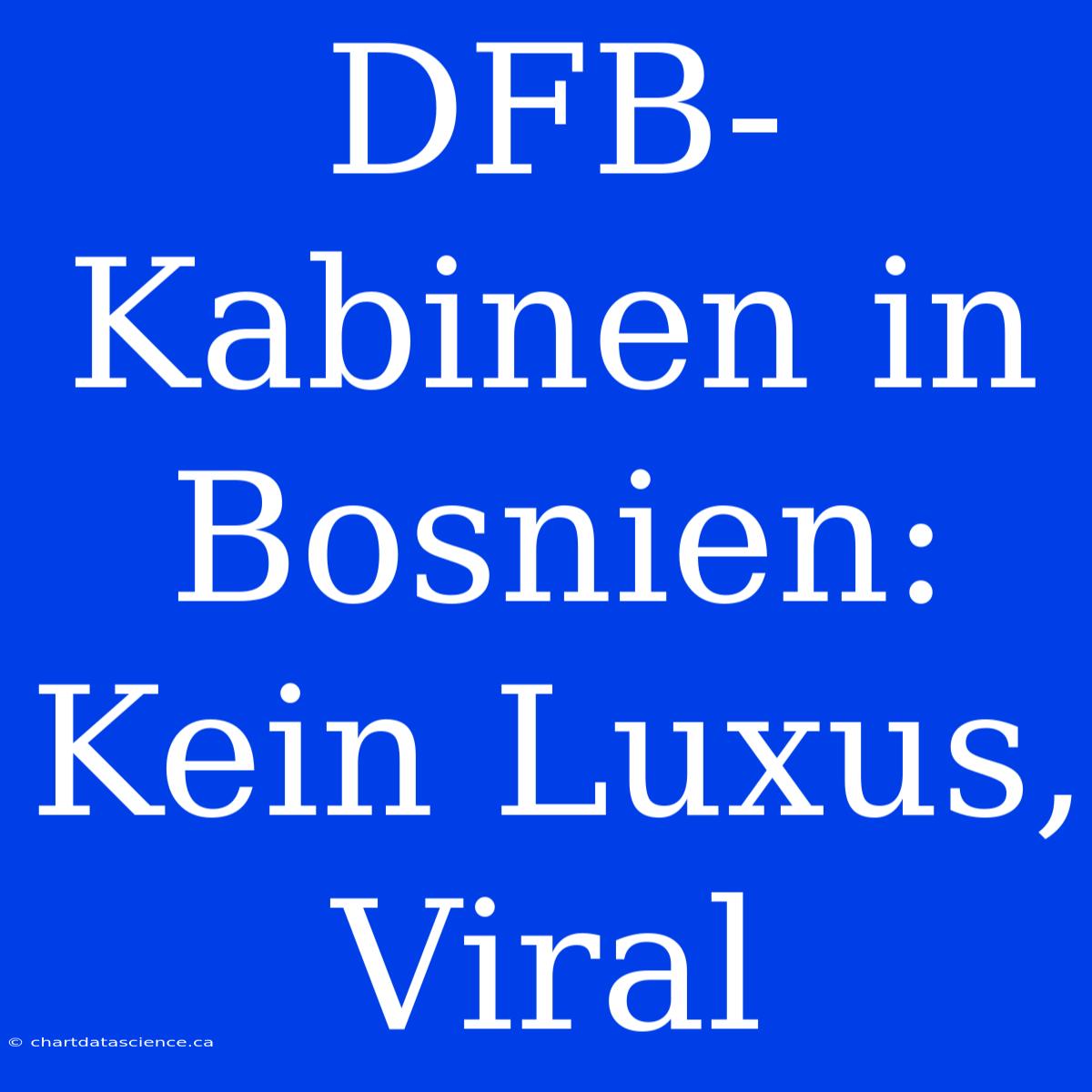 DFB-Kabinen In Bosnien: Kein Luxus, Viral