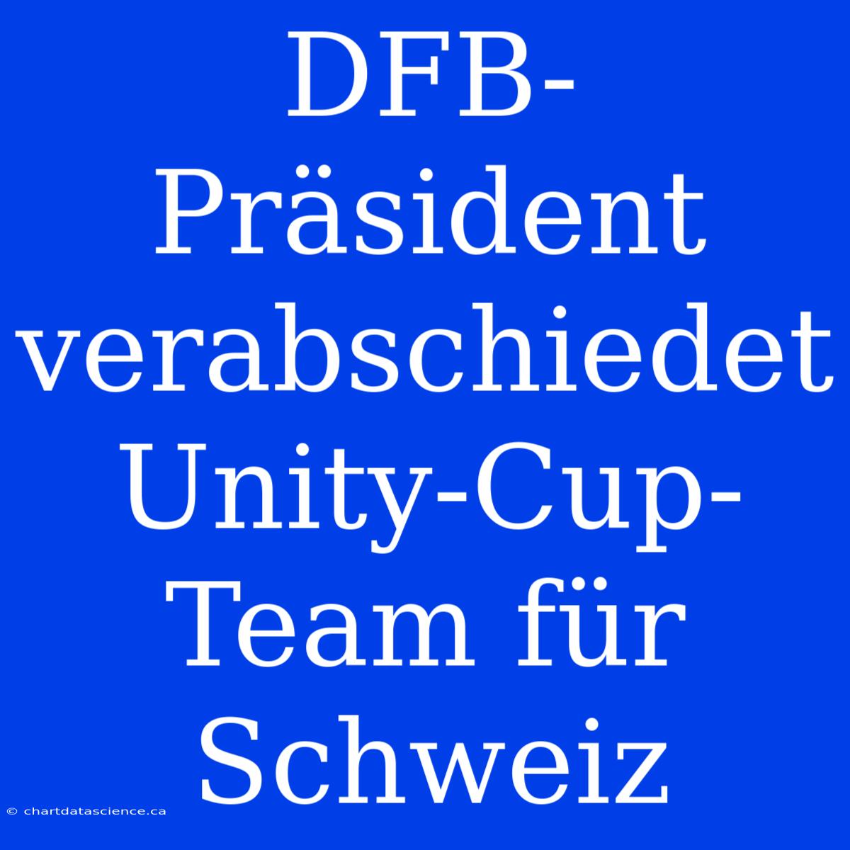 DFB-Präsident Verabschiedet Unity-Cup-Team Für Schweiz