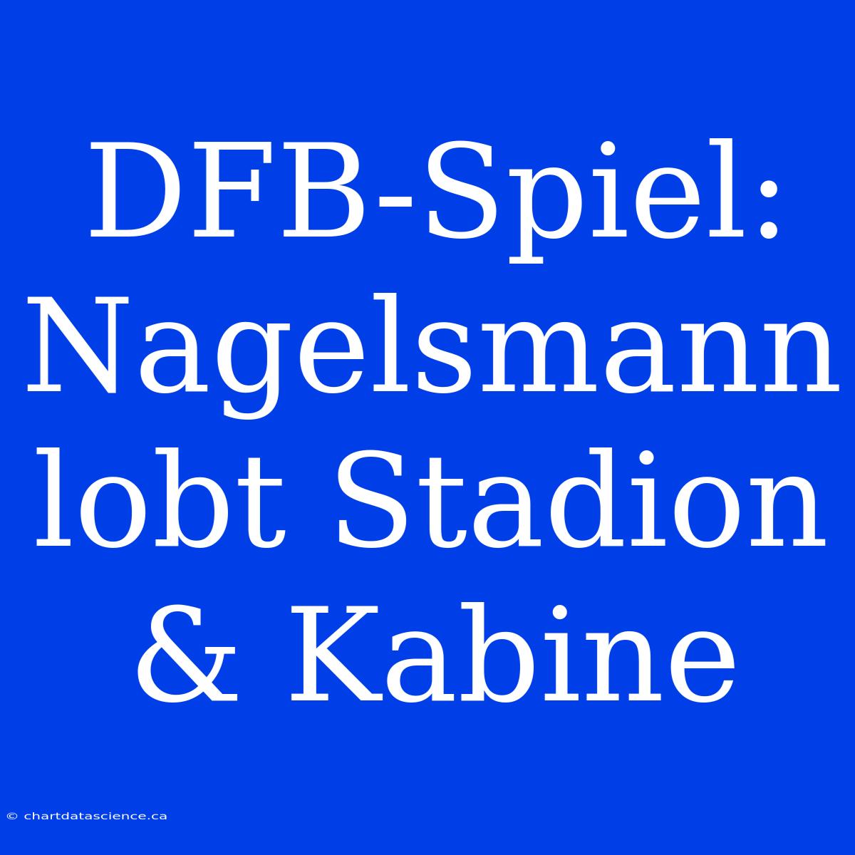 DFB-Spiel: Nagelsmann Lobt Stadion & Kabine