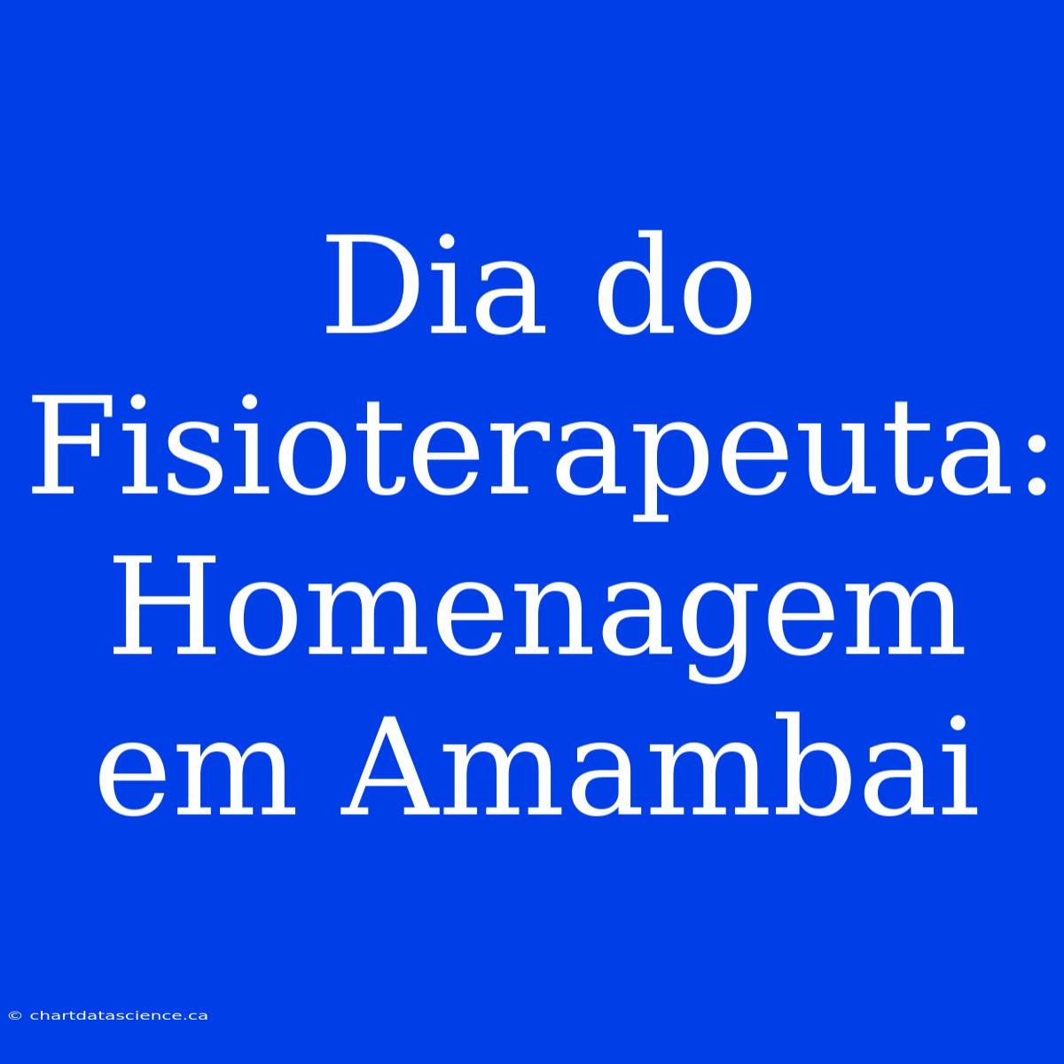 Dia Do Fisioterapeuta: Homenagem Em Amambai