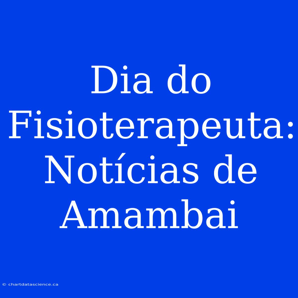 Dia Do Fisioterapeuta: Notícias De Amambai