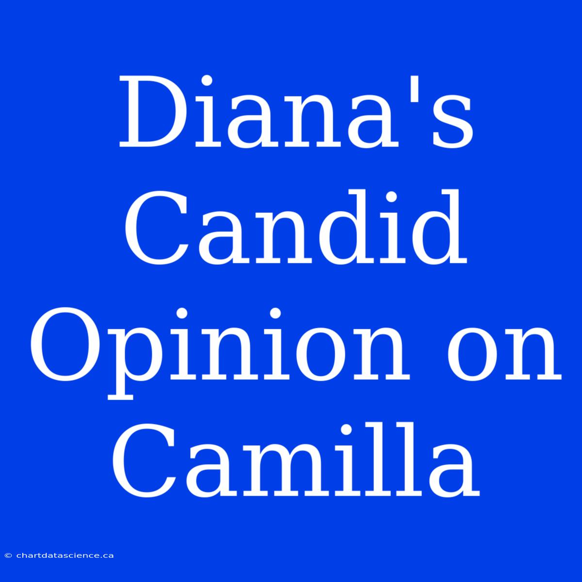 Diana's Candid Opinion On Camilla