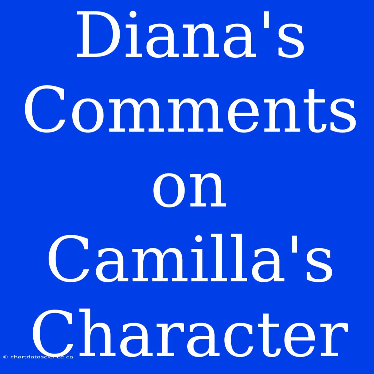 Diana's Comments On Camilla's Character