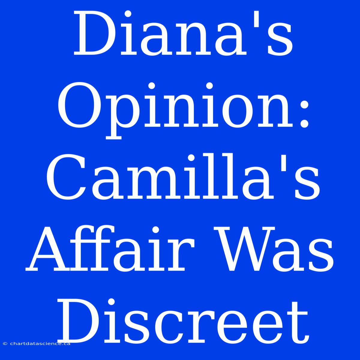 Diana's Opinion: Camilla's Affair Was Discreet