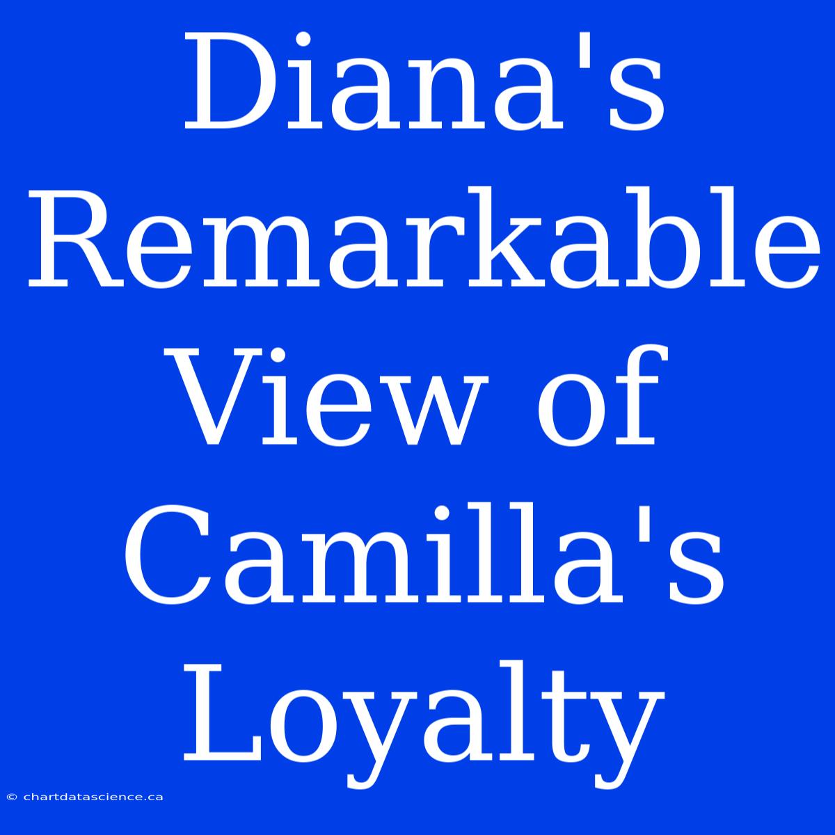 Diana's Remarkable View Of Camilla's Loyalty