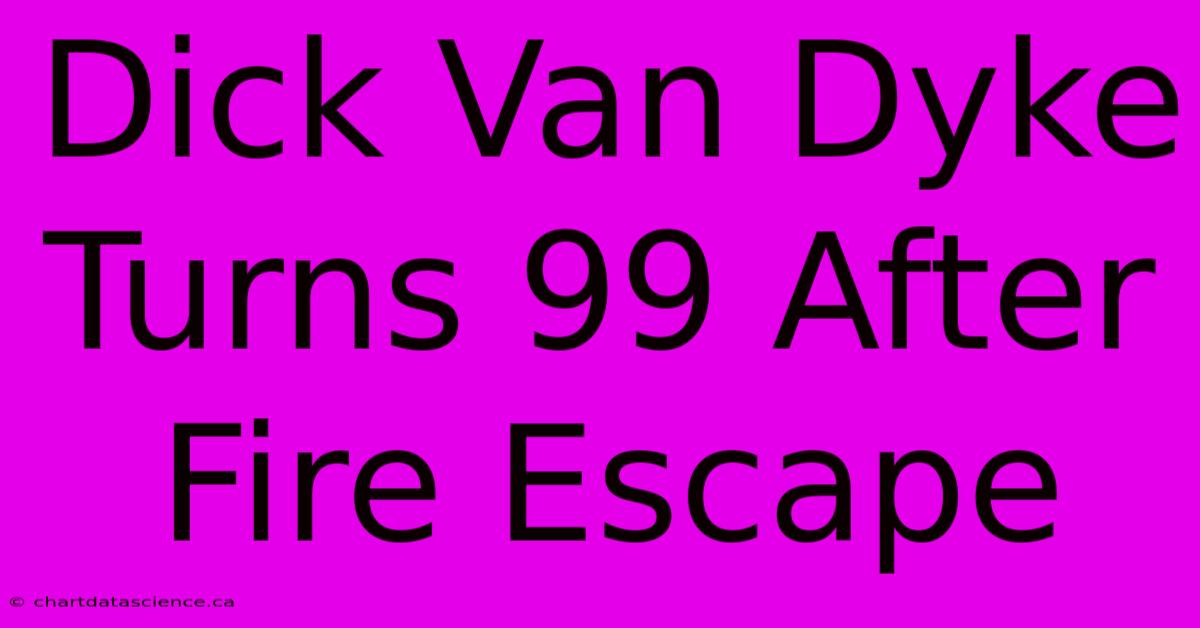 Dick Van Dyke Turns 99 After Fire Escape