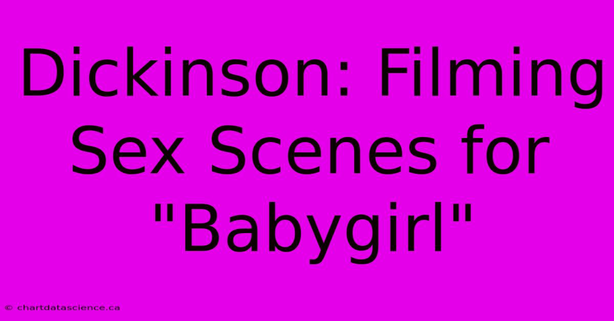 Dickinson: Filming Sex Scenes For 