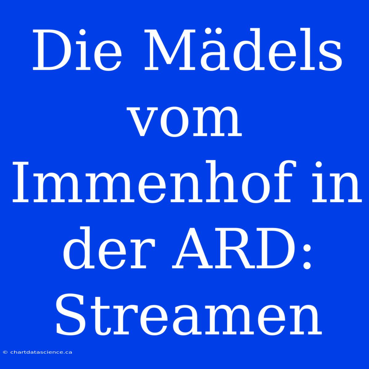 Die Mädels Vom Immenhof In Der ARD: Streamen