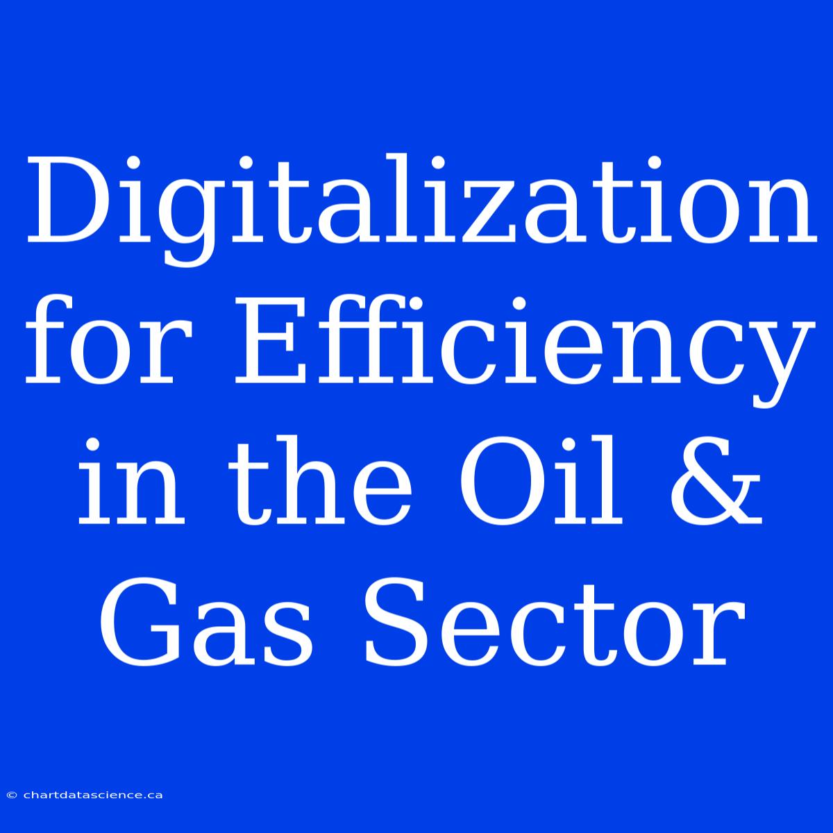 Digitalization For Efficiency In The Oil & Gas Sector