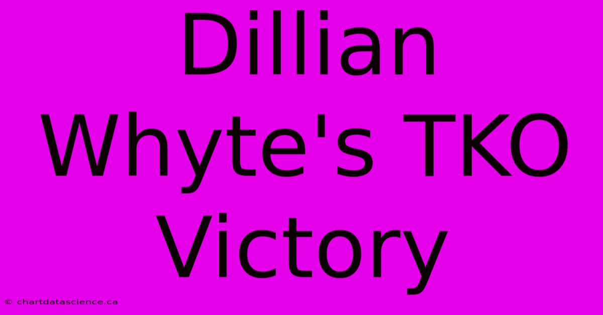 Dillian Whyte's TKO Victory