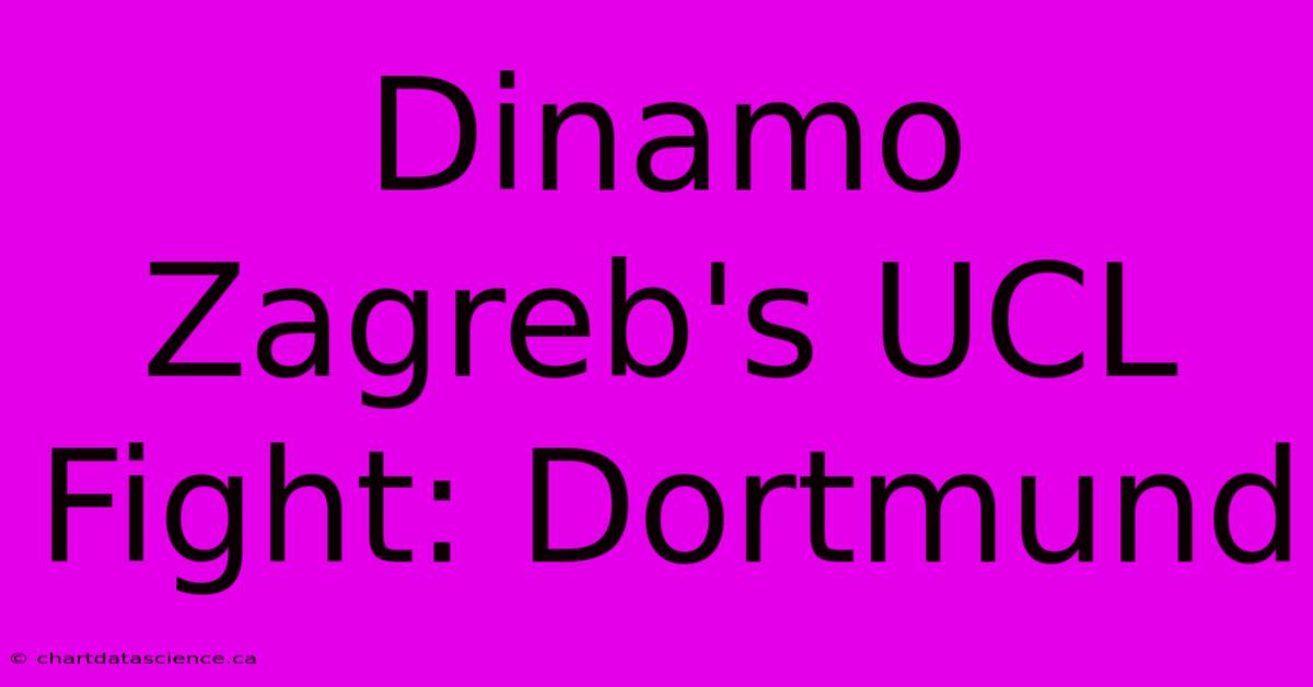 Dinamo Zagreb's UCL Fight: Dortmund