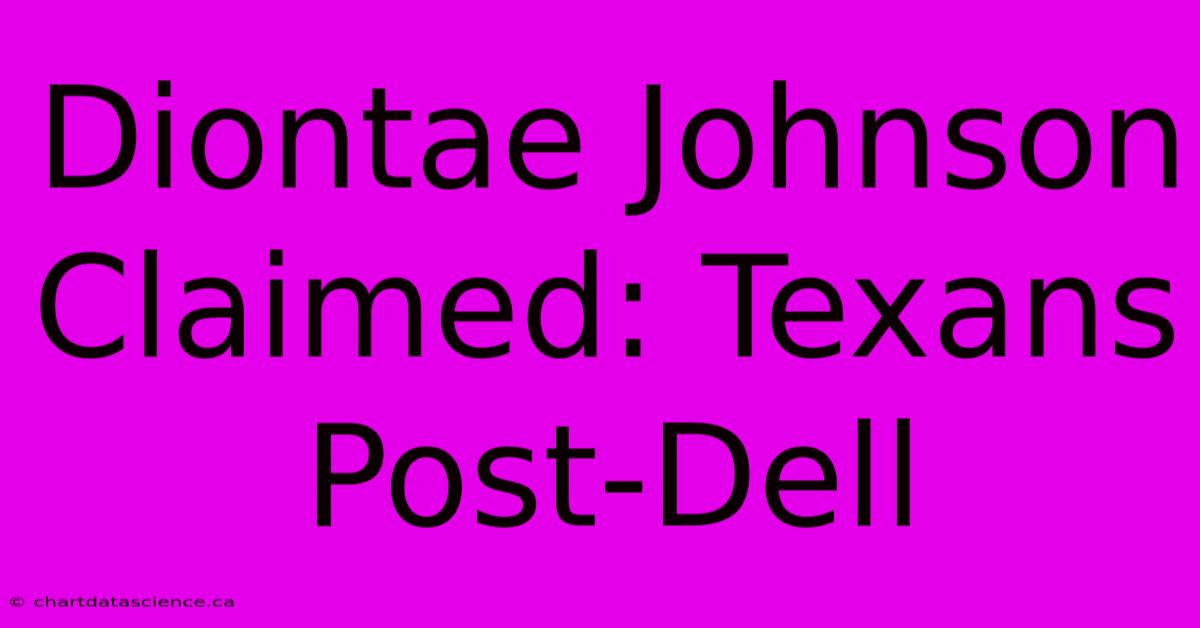 Diontae Johnson Claimed: Texans Post-Dell