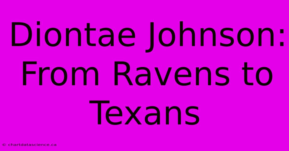 Diontae Johnson: From Ravens To Texans