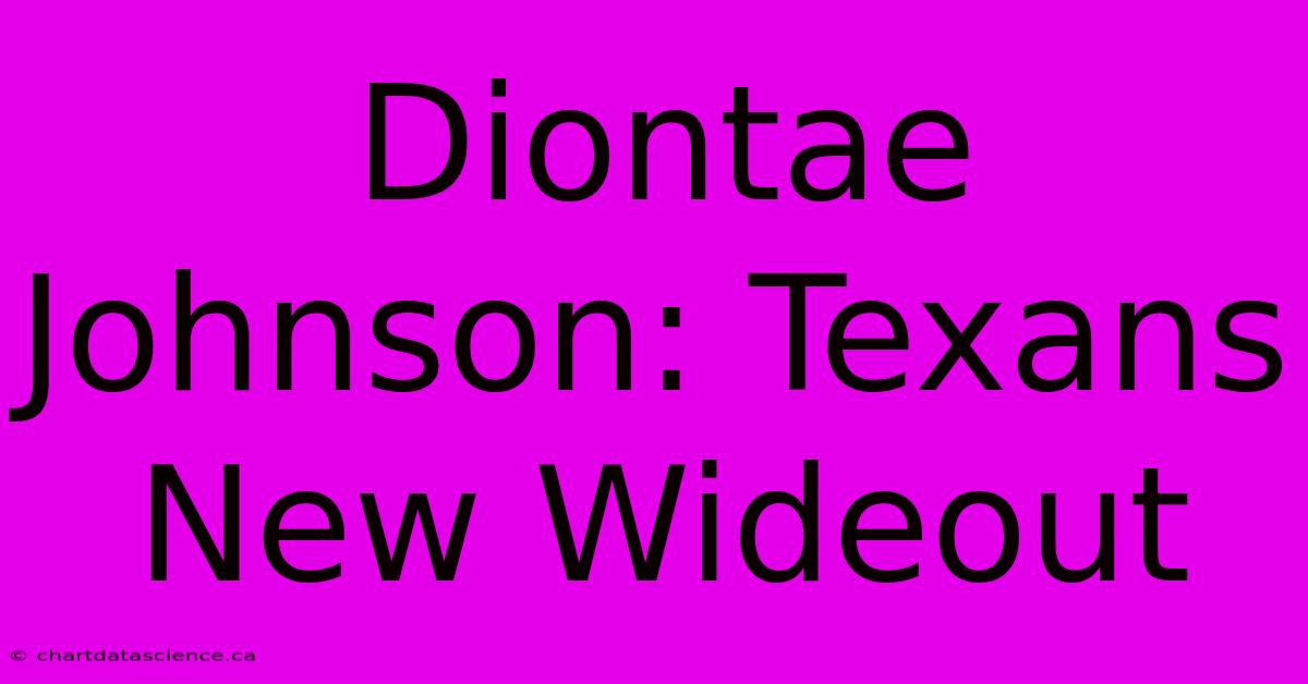 Diontae Johnson: Texans New Wideout