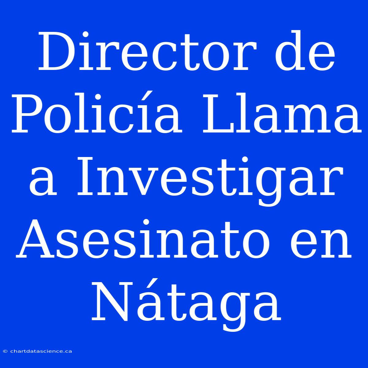 Director De Policía Llama A Investigar Asesinato En Nátaga