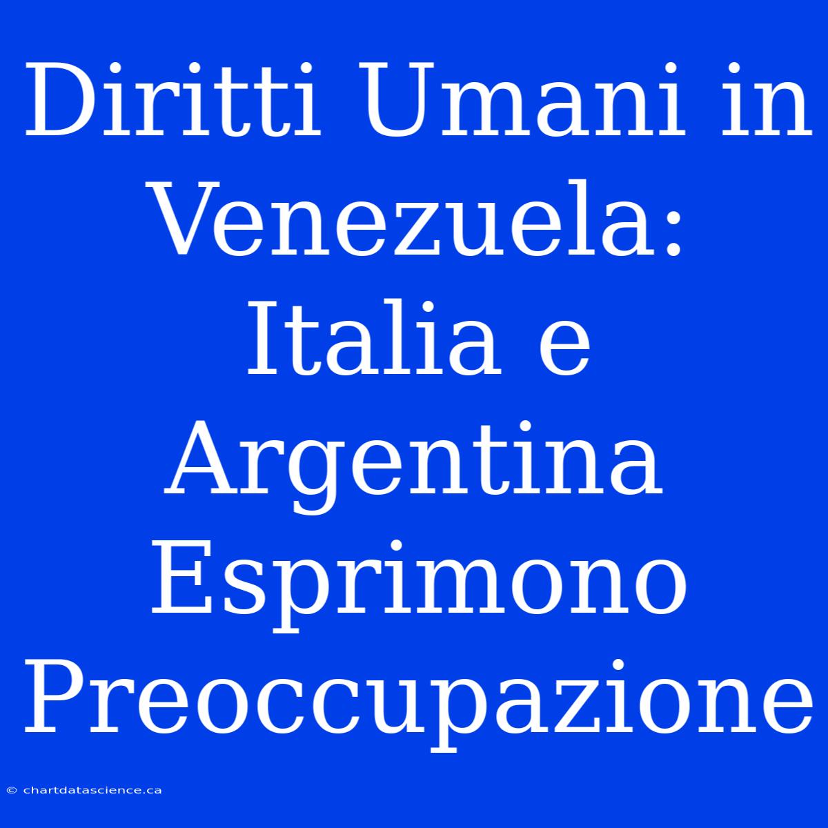 Diritti Umani In Venezuela: Italia E Argentina Esprimono Preoccupazione