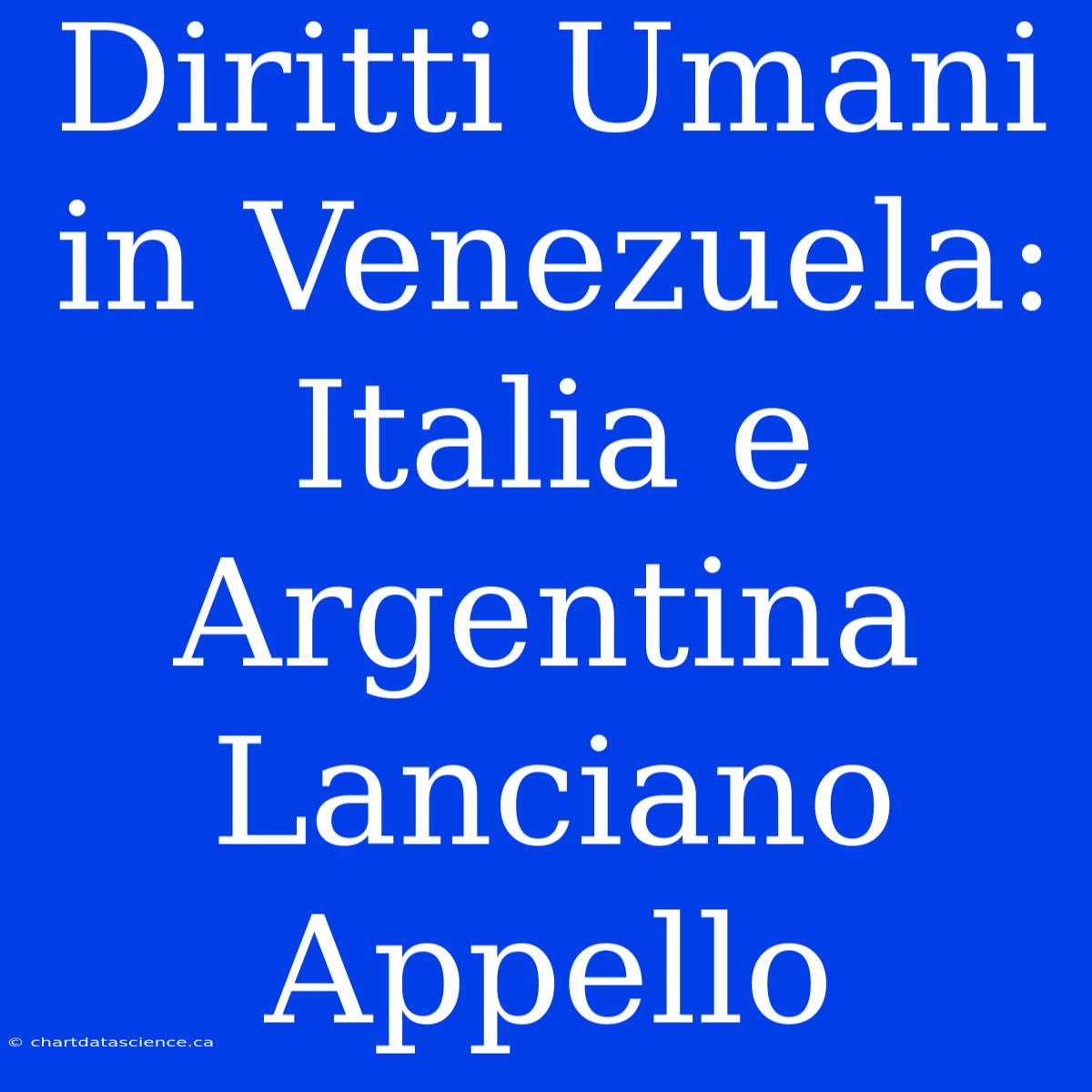 Diritti Umani In Venezuela: Italia E Argentina Lanciano Appello