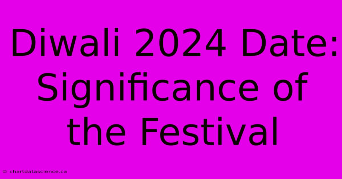 Diwali 2024 Date: Significance Of The Festival