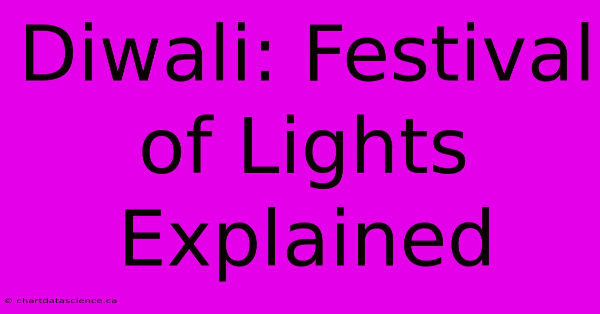 Diwali: Festival Of Lights Explained 