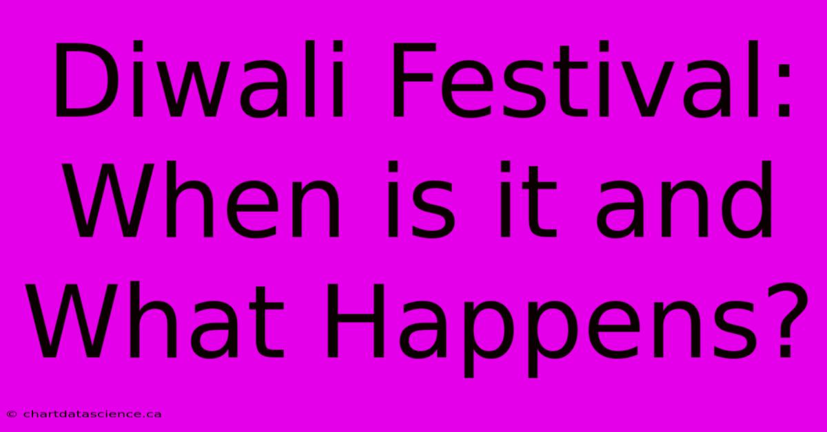 Diwali Festival: When Is It And What Happens?