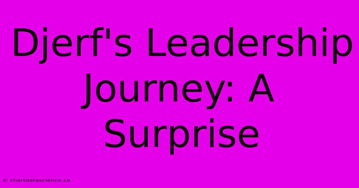 Djerf's Leadership Journey: A Surprise