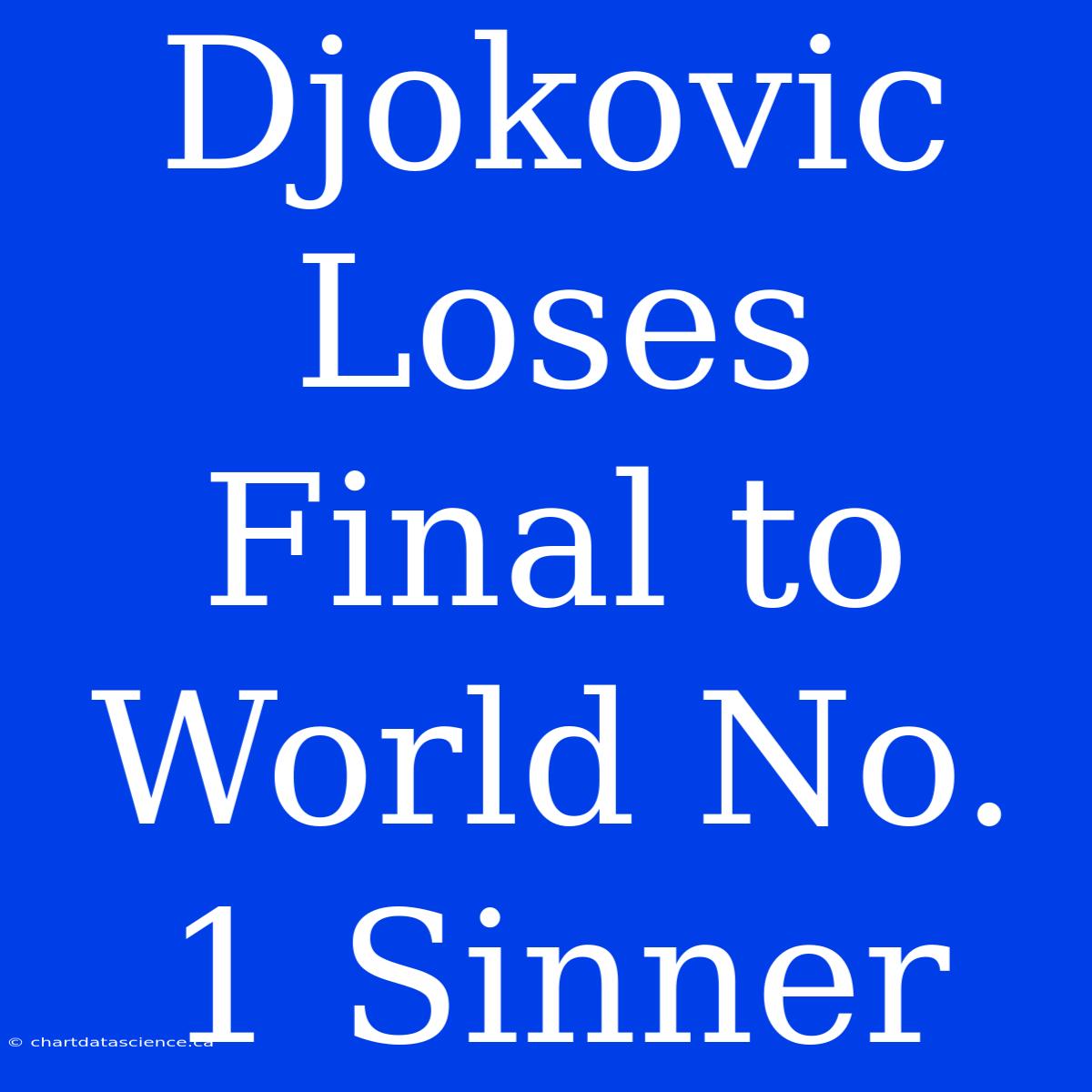 Djokovic Loses Final To World No. 1 Sinner