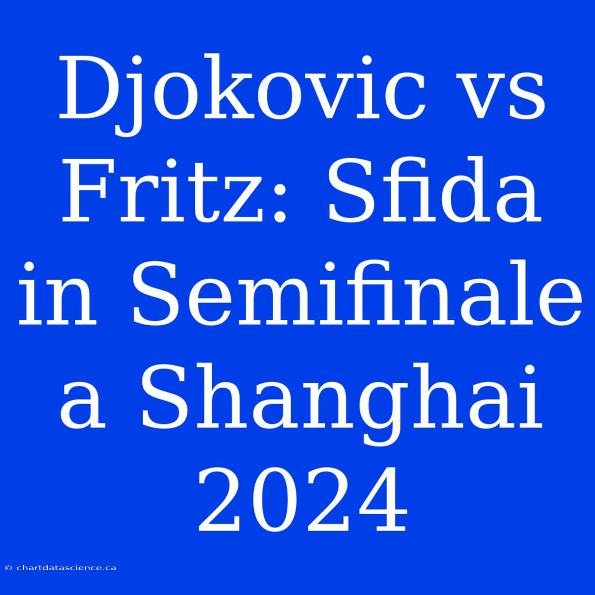 Djokovic Vs Fritz: Sfida In Semifinale A Shanghai 2024