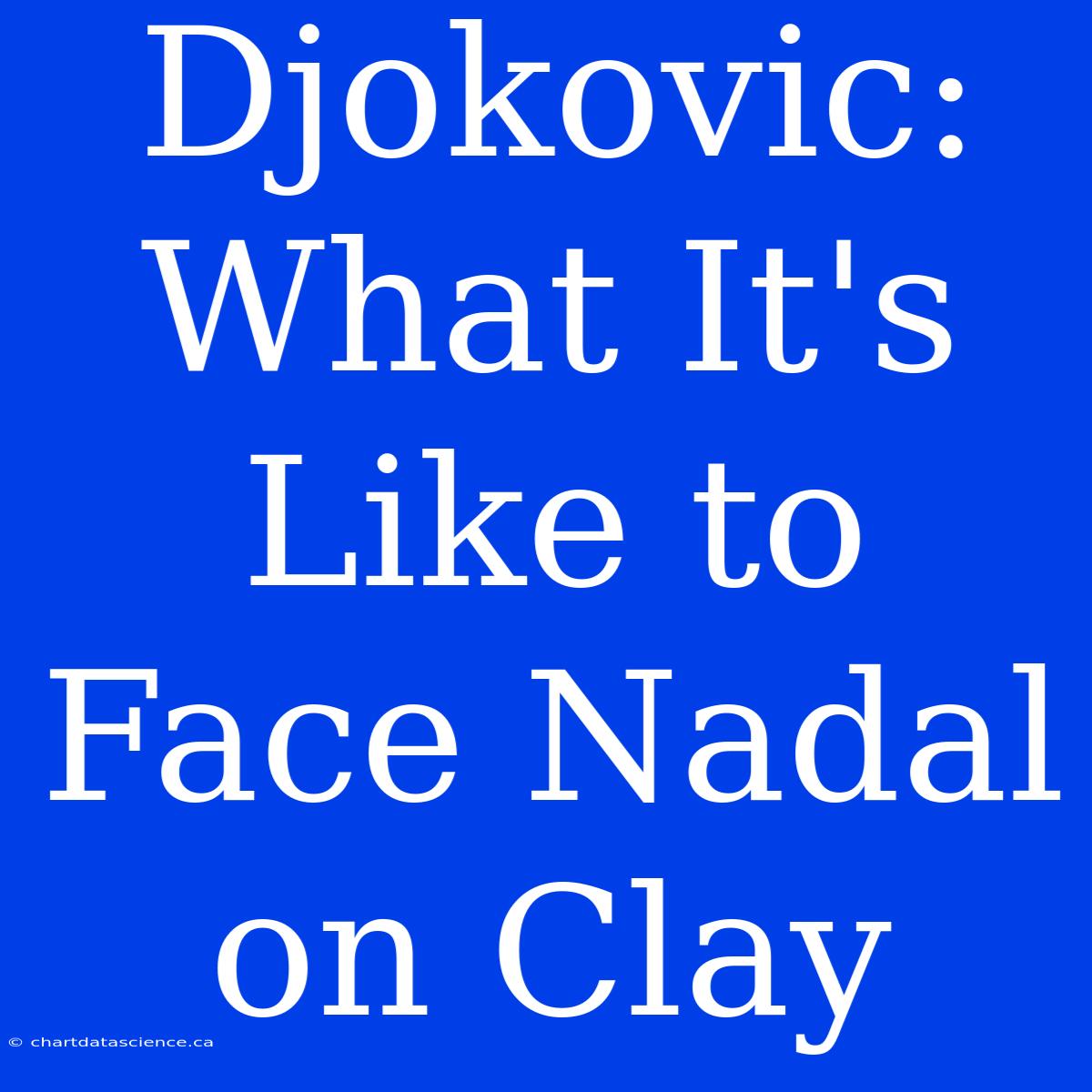 Djokovic: What It's Like To Face Nadal On Clay