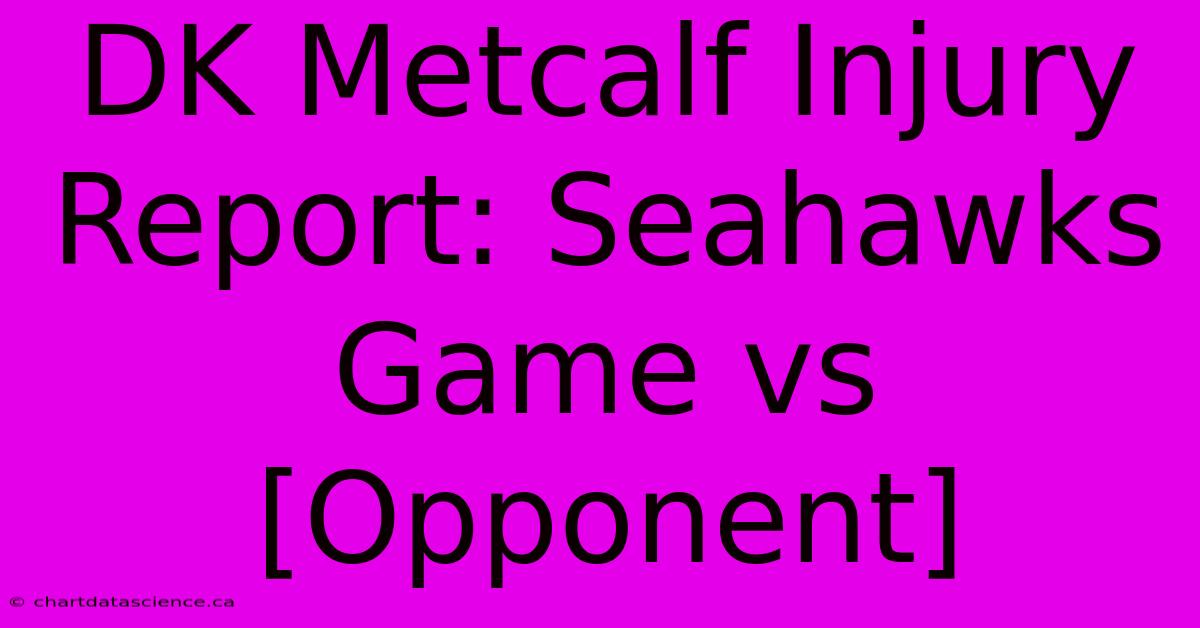 DK Metcalf Injury Report: Seahawks Game Vs [Opponent]