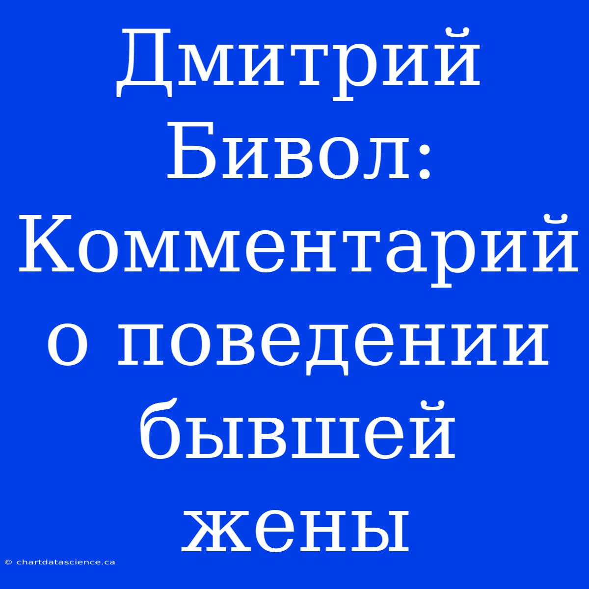 Дмитрий Бивол: Комментарий О Поведении Бывшей Жены