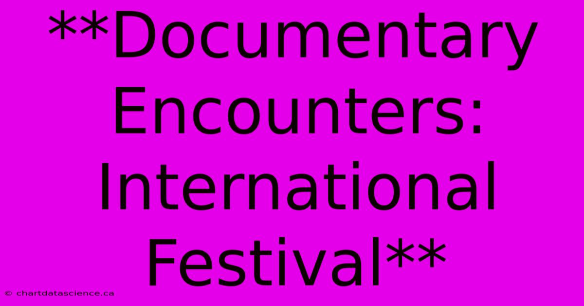 **Documentary Encounters: International Festival**