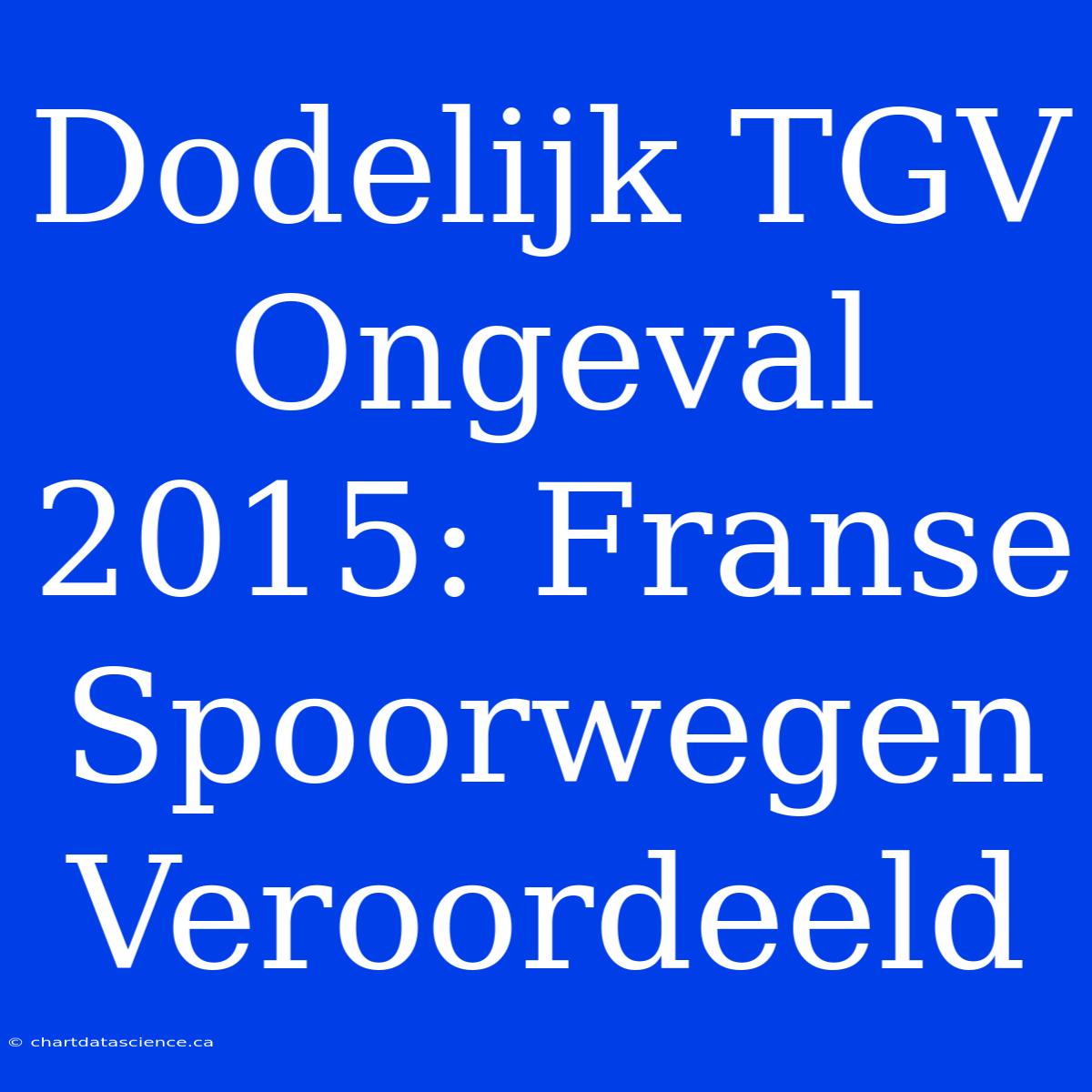 Dodelijk TGV Ongeval 2015: Franse Spoorwegen Veroordeeld