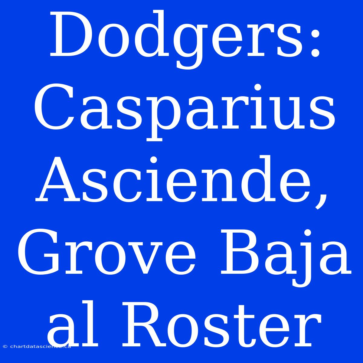 Dodgers: Casparius Asciende, Grove Baja Al Roster