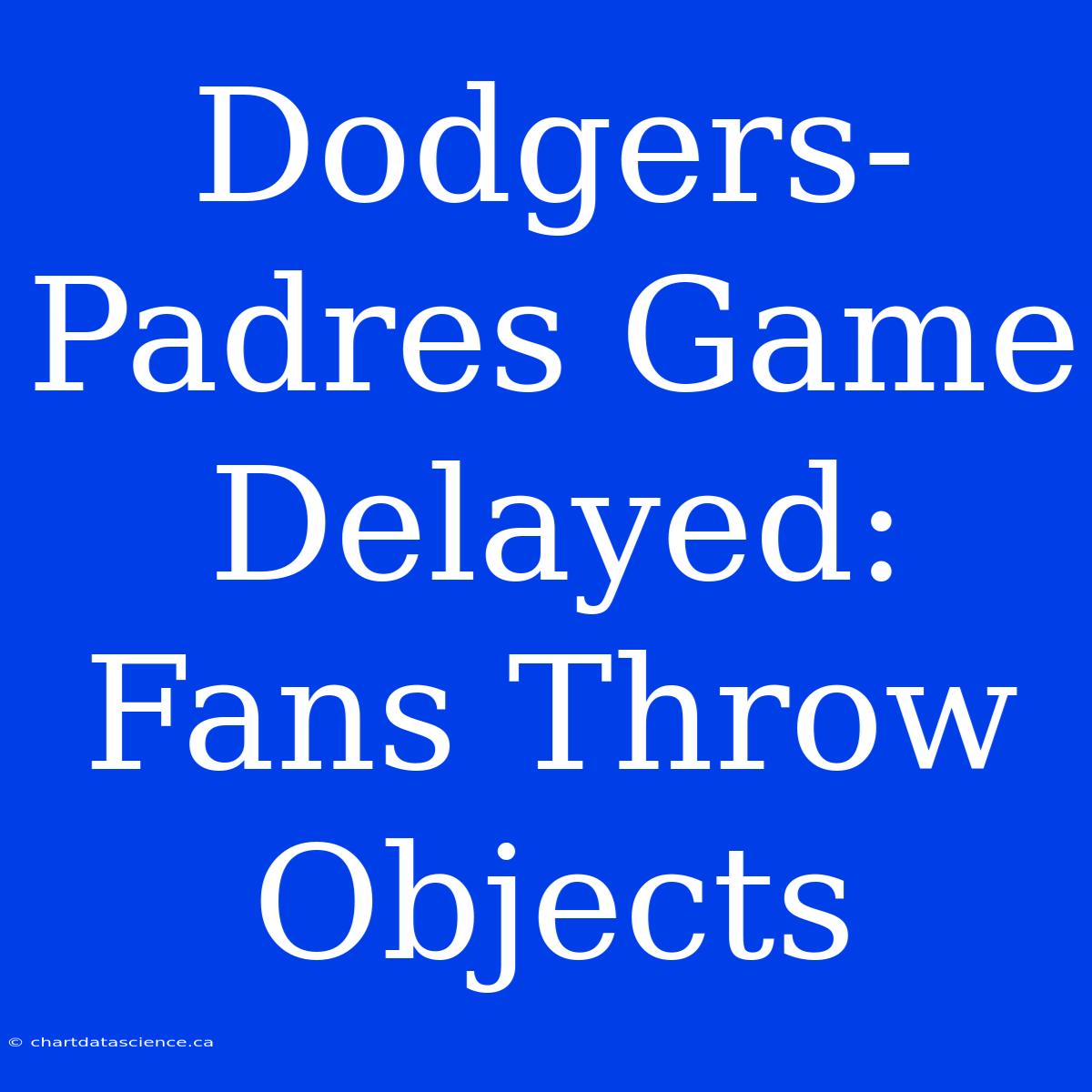 Dodgers-Padres Game Delayed: Fans Throw Objects