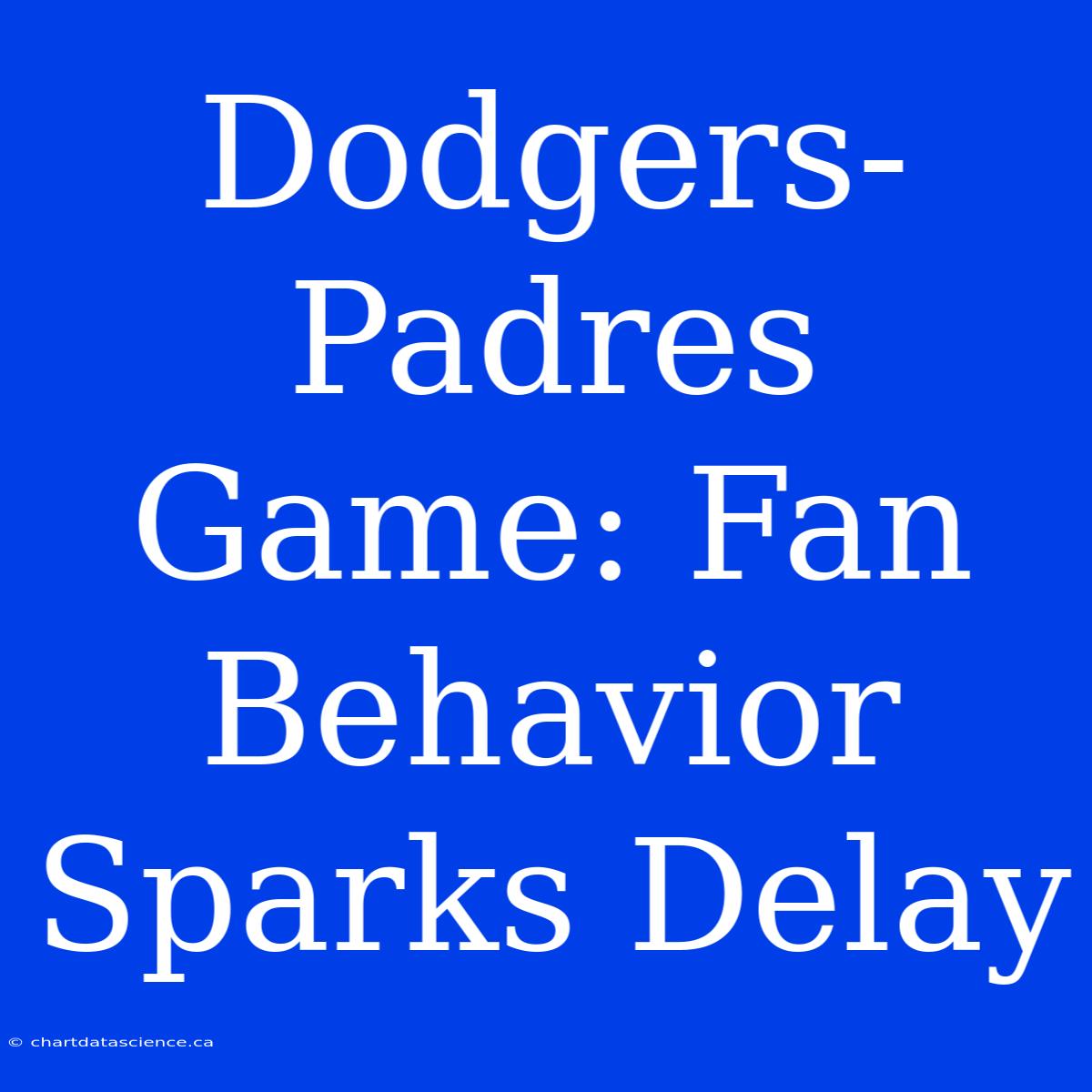 Dodgers-Padres Game: Fan Behavior Sparks Delay