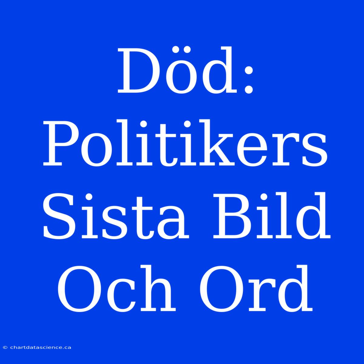 Död: Politikers Sista Bild Och Ord