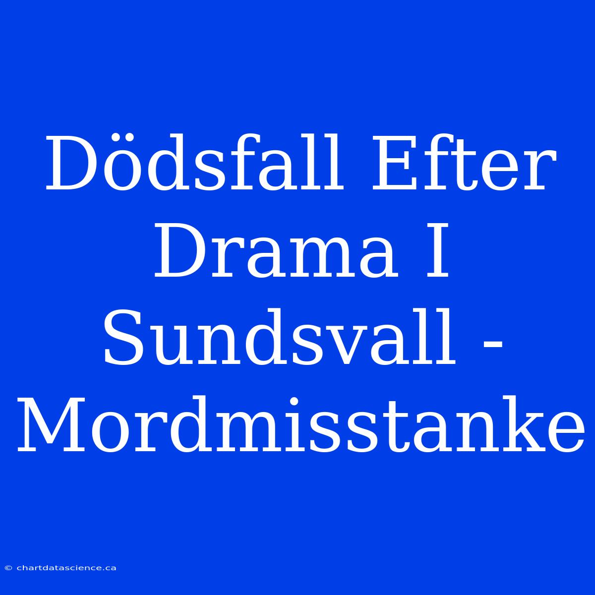 Dödsfall Efter Drama I Sundsvall - Mordmisstanke