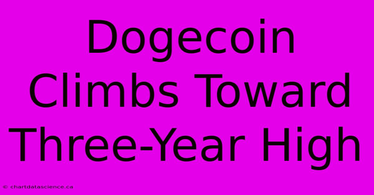 Dogecoin Climbs Toward Three-Year High 