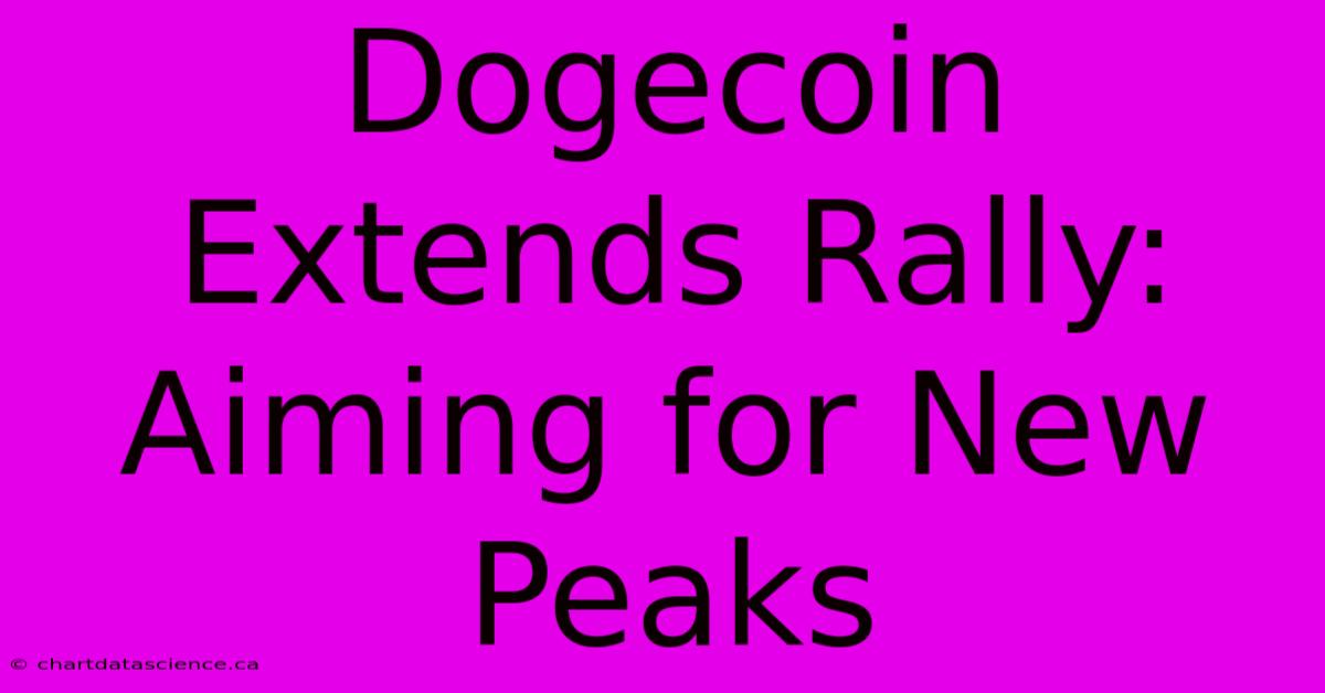 Dogecoin Extends Rally: Aiming For New Peaks