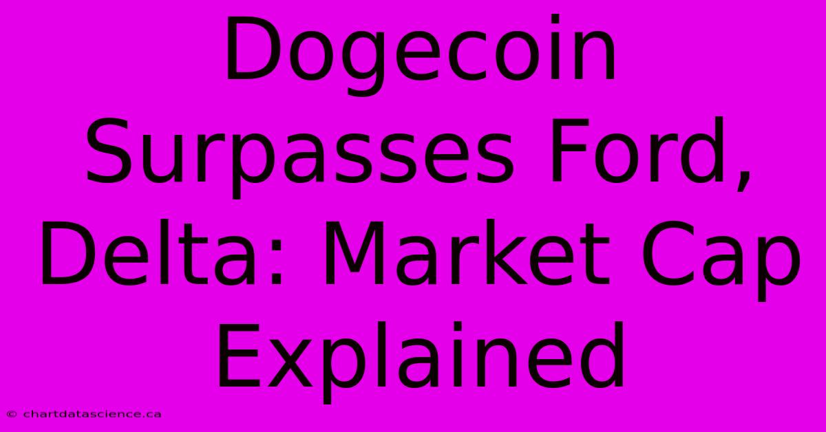 Dogecoin Surpasses Ford, Delta: Market Cap Explained