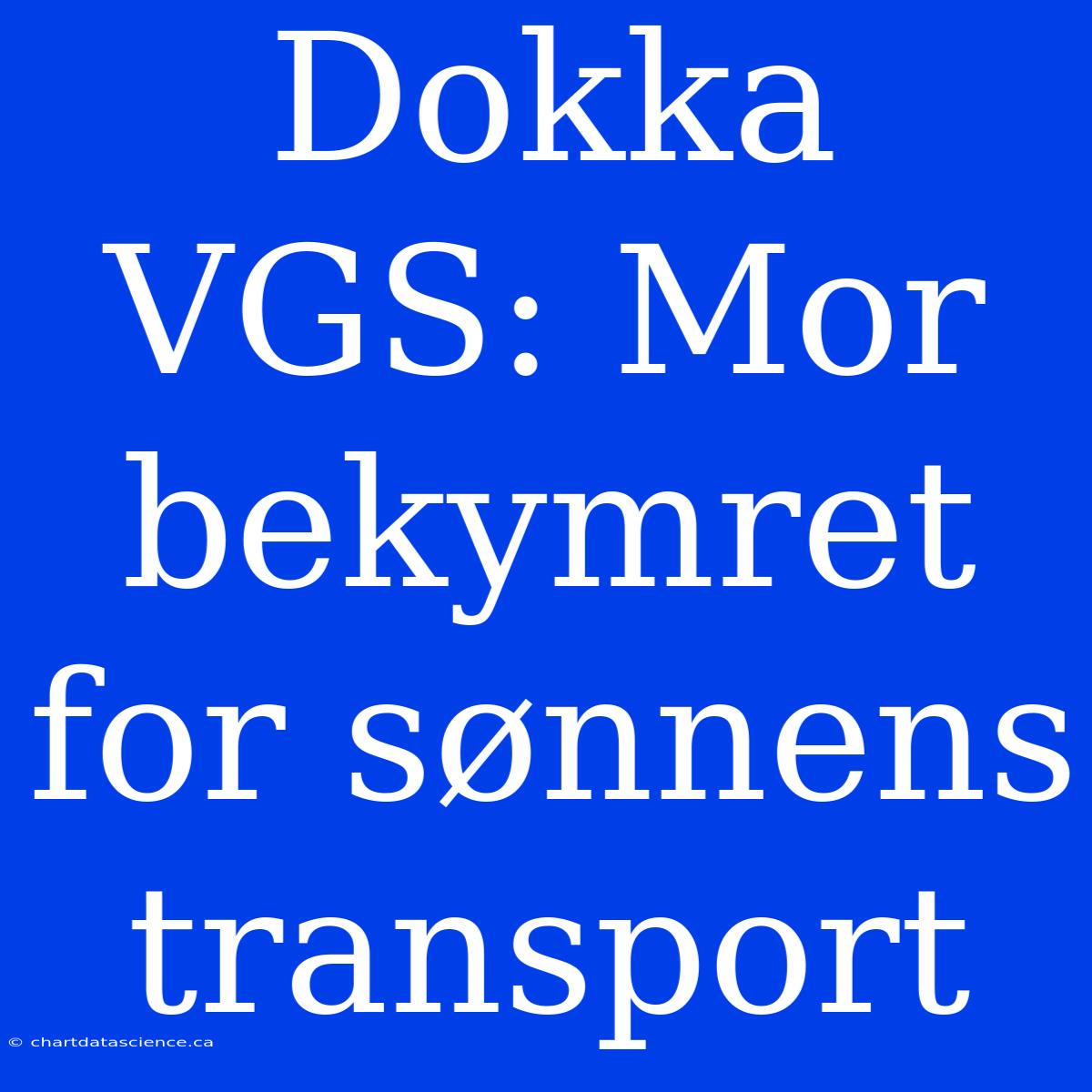 Dokka VGS: Mor Bekymret For Sønnens Transport