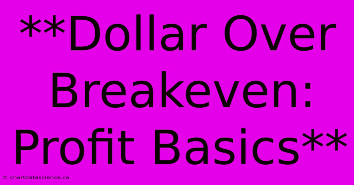 **Dollar Over Breakeven: Profit Basics**