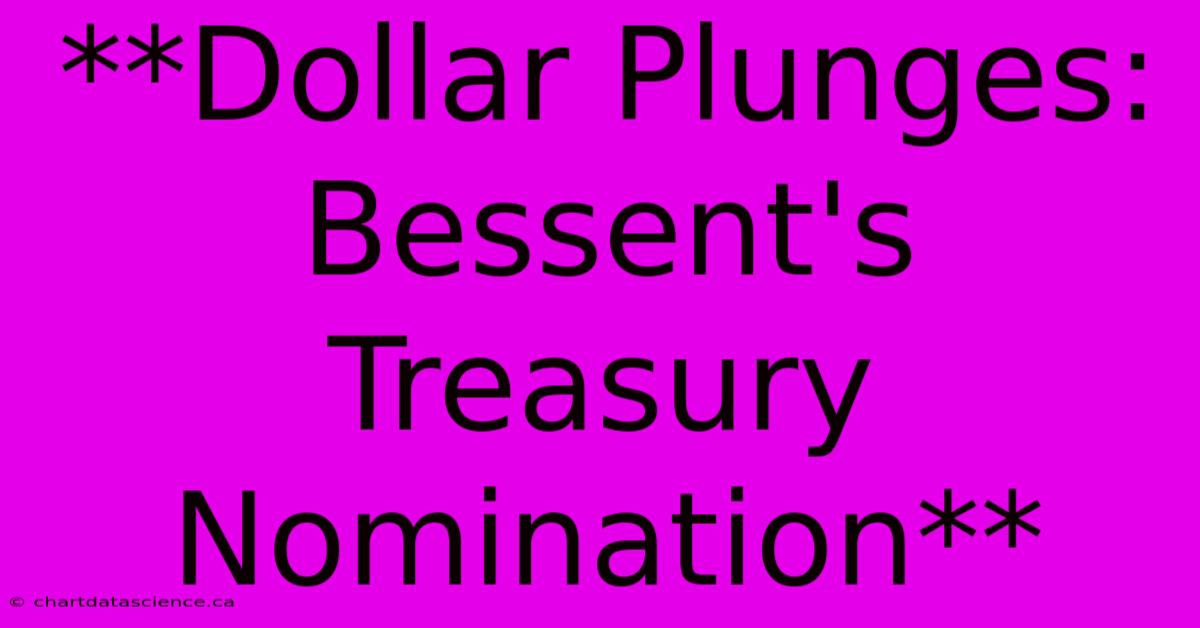 **Dollar Plunges: Bessent's Treasury Nomination**