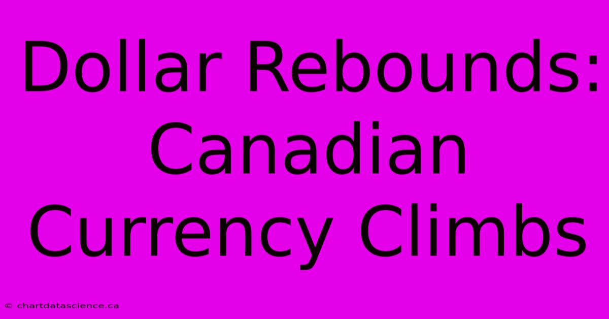 Dollar Rebounds: Canadian Currency Climbs