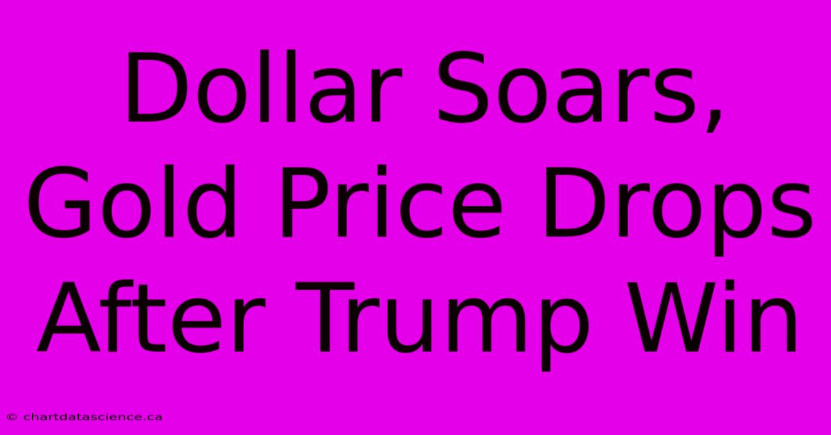 Dollar Soars, Gold Price Drops After Trump Win