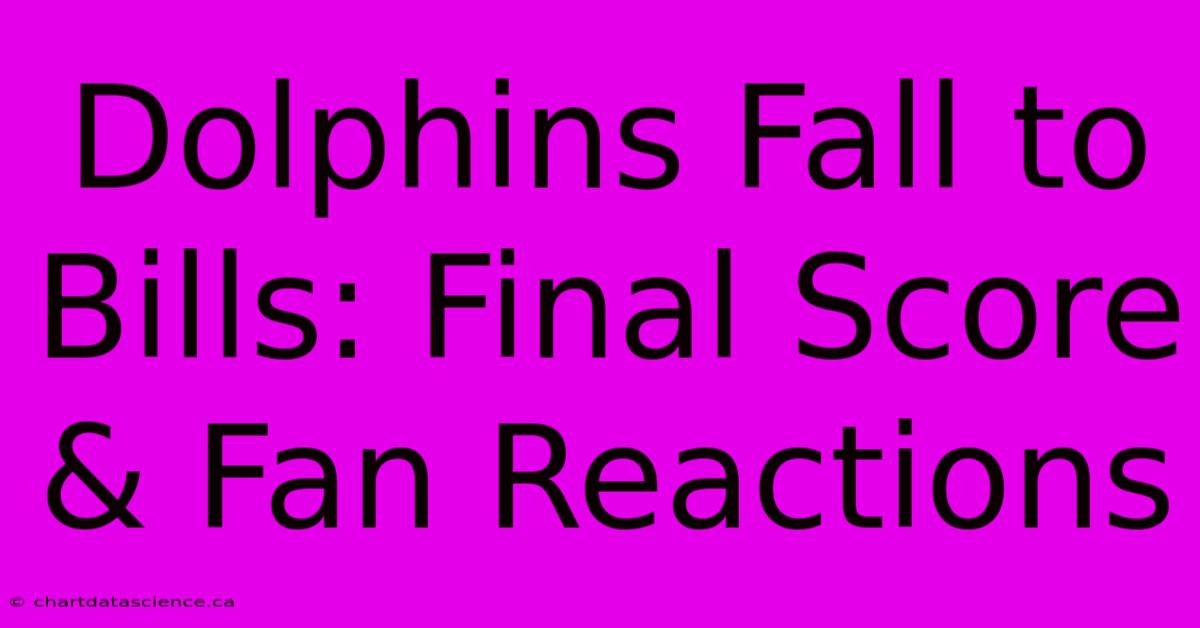 Dolphins Fall To Bills: Final Score & Fan Reactions