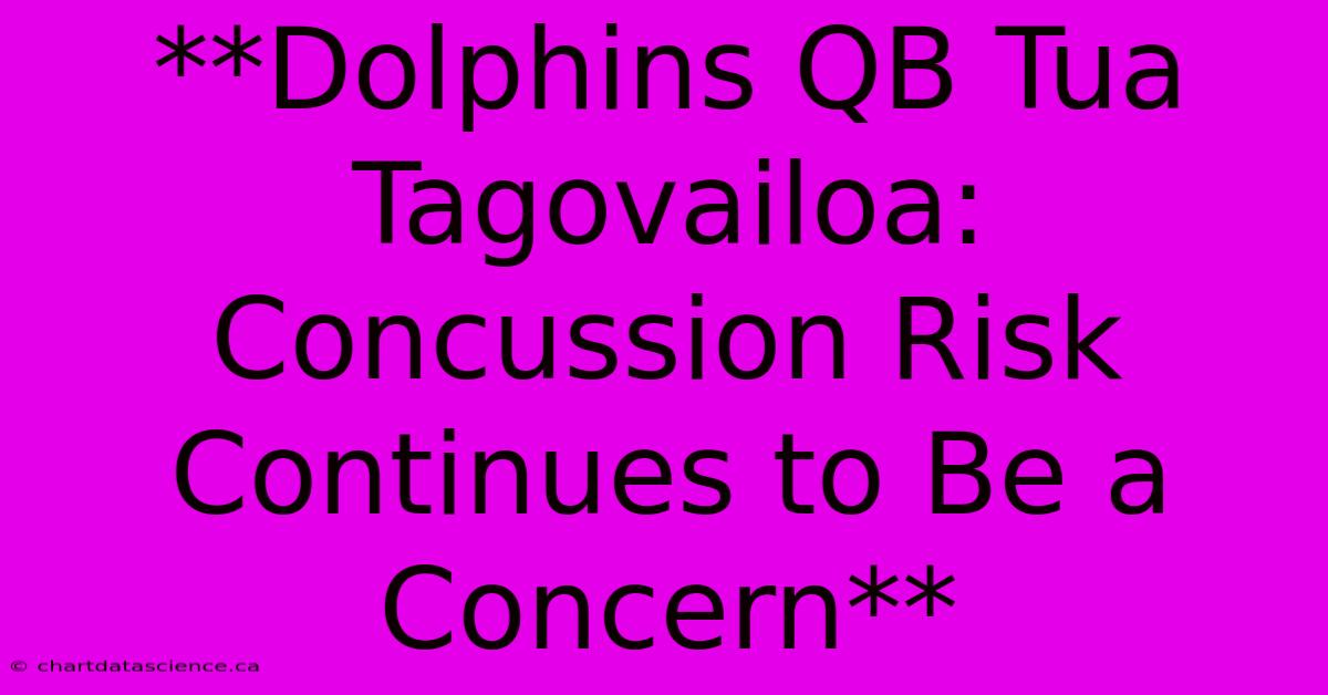 **Dolphins QB Tua Tagovailoa: Concussion Risk Continues To Be A Concern** 